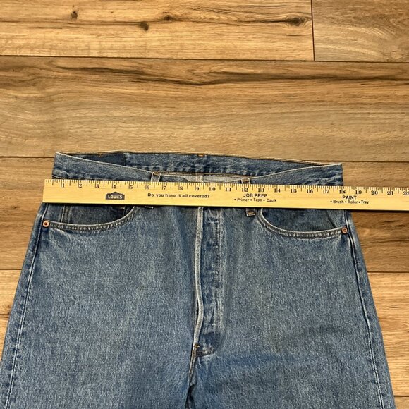 Men's VTG Levis 501 Original Fit Denim Jeans 38x30 Blue USA Made Button Fly 90s - Picture 4 of 12
